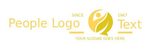 fitness logo abstract person with leaves