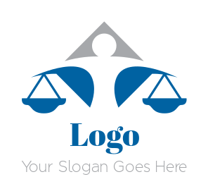 make an attorney logo person scale of justice
