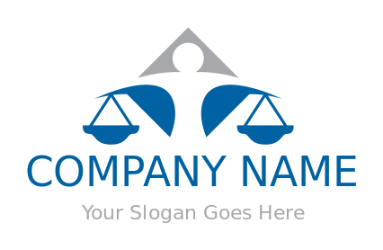 make an attorney logo person scale of justice