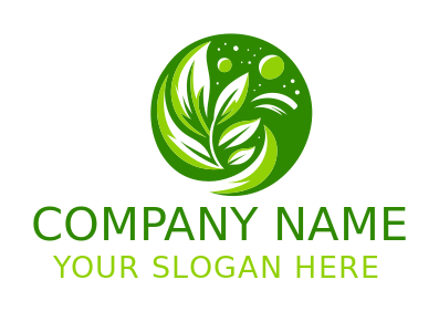 abstract plant inside the circle 