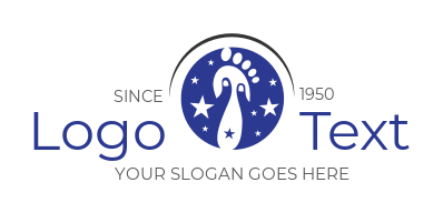 medical logo abstract podiatrist foot and thumbs