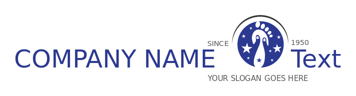 medical logo abstract podiatrist foot and thumbs