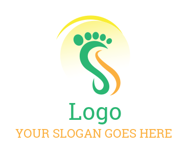 medical logo image abstract podiatrist footprint