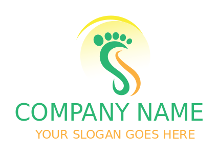 medical logo image abstract podiatrist footprint