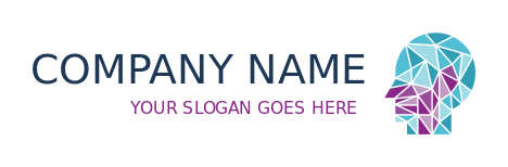 medical logo polygon head highlighting ENT