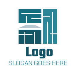 construction logo abstract polygonal cabinets