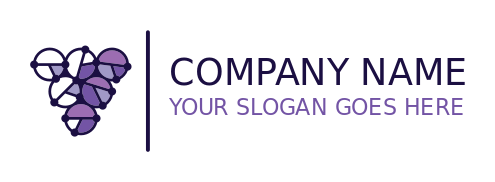 restaurant logo abstract polygonal grapes