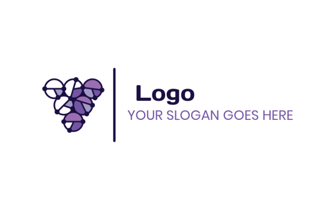 restaurant logo abstract polygonal grapes