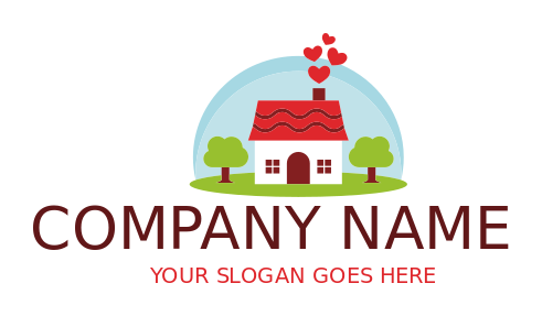 childcare logo abstract preschool with heart