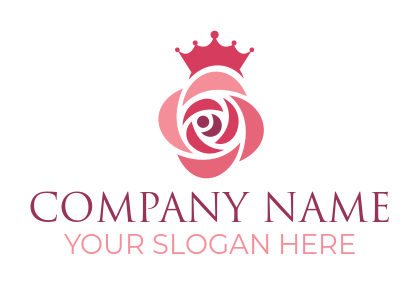 create a beauty logo abstract rose with crown