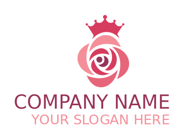 create a beauty logo abstract rose with crown