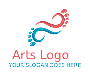 spa logo online abstract swirl feet - logodesign.net