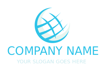 logistics logo maker abstract swoosh globe - logodesign.net