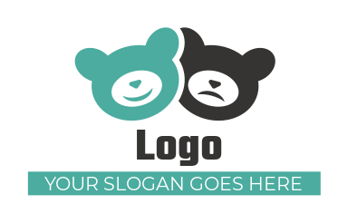 entertainment logo happy and sad face bear masks