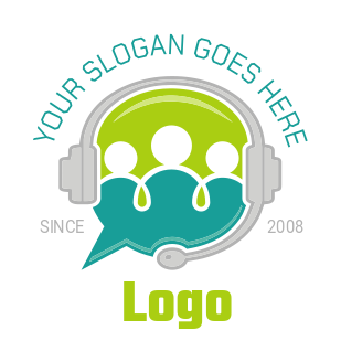 communication logo abstract telemarketing agents