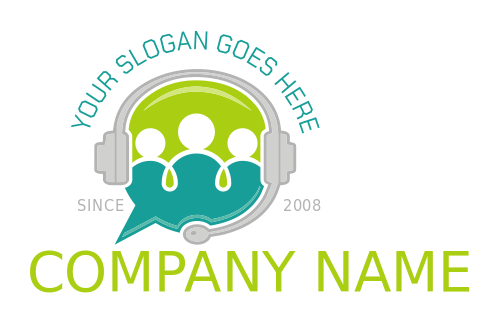 communication logo abstract telemarketing agents