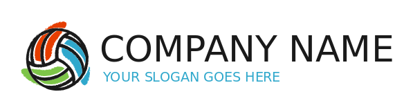 sports logo maker abstract volleyball