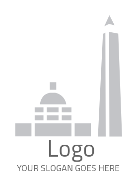travel logo abstract Washington landmarks