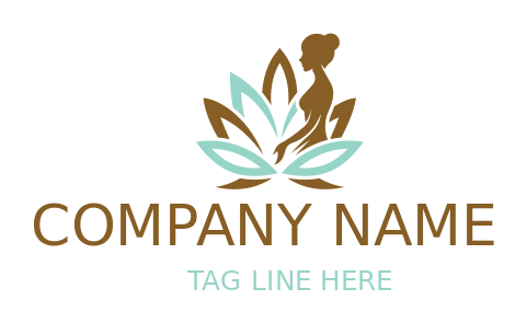 abstract women in front of lotus flower 