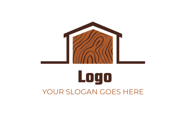 construction logo icon abstract wood house