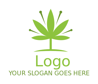 medical logo clover leaf with needles