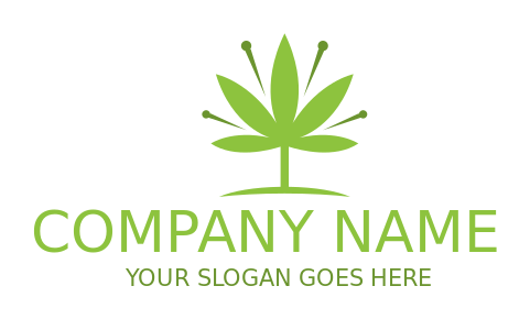 medical logo clover leaf with needles