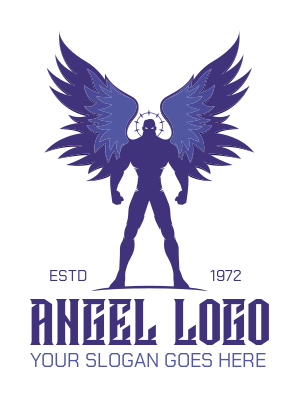 angel wings logo design