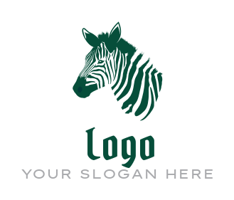 make an animal logo maker aggressive zebra head