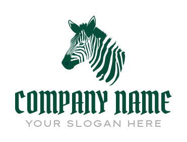 animal logo maker aggressive zebra head - logodesign.net