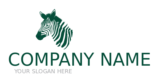make an animal logo maker aggressive zebra head