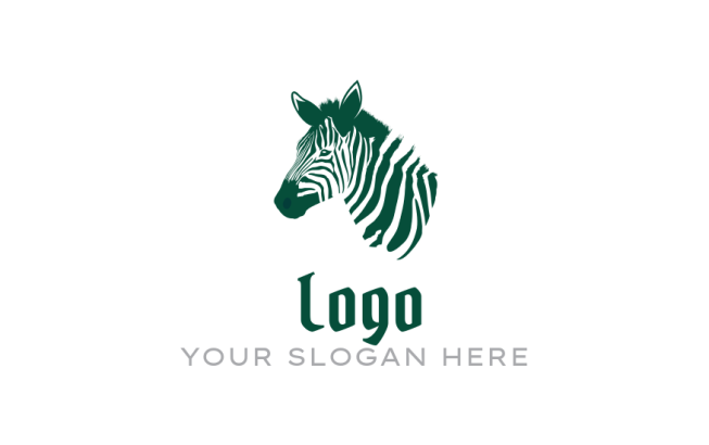 animal logo maker aggressive zebra head - logodesign.net
