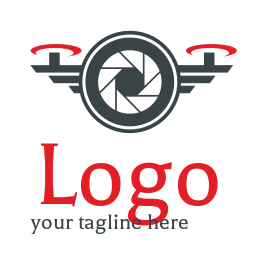 photography logo camera shutter in drone