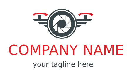 photography logo camera shutter in drone