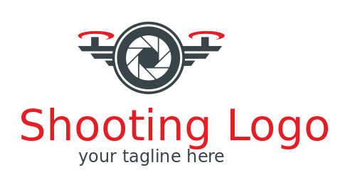 photography logo camera shutter in drone