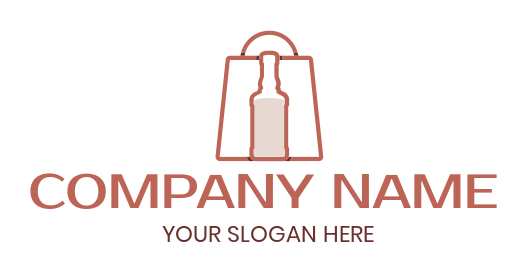 apparel logo alcohol bottle in shopping bag