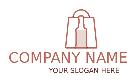 apparel logo alcohol bottle in shopping bag