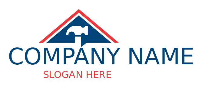 home improvement logo hammer in roof