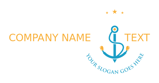 medical logo online anchor forming stethoscope