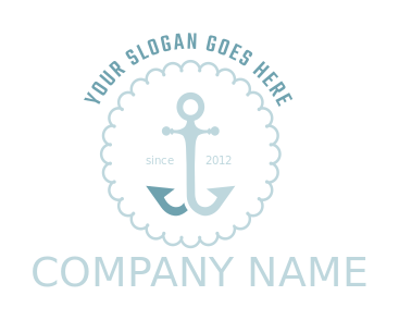 travel logo online anchor hooks in circle