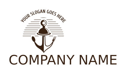 restaurant logo anchor merged with cloche