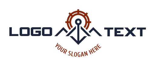 logistics logo anchor merged with ship's wheel