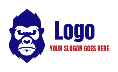 animal logo template angry gorilla face