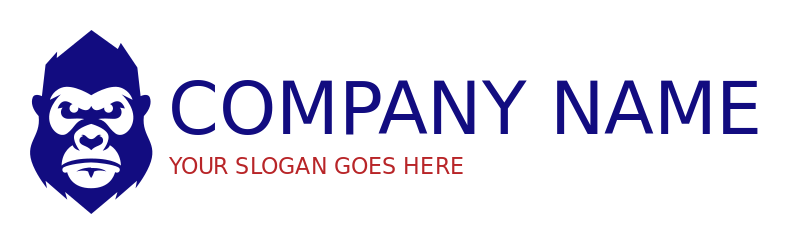 animal logo template angry gorilla face