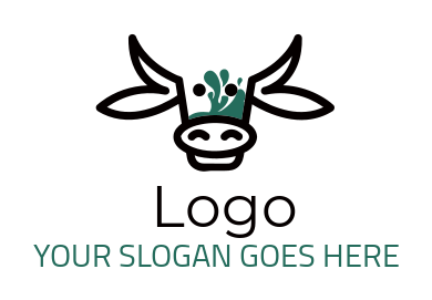 animated cow face with milk splash | Logo Template by LogoDesign.net