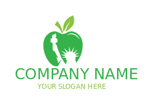 apple with Statue of Liberty silhouette