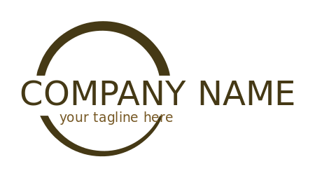 create a text logo between arcs