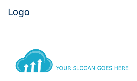 investment logo of arrow bar inside the cloud