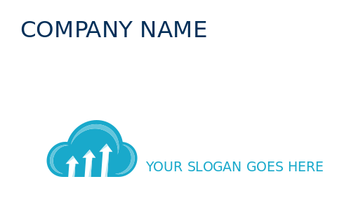 investment logo of arrow bar inside the cloud