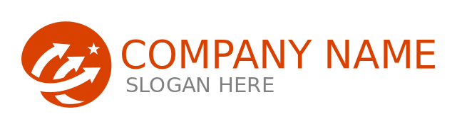 investment logo arrow going up in circle