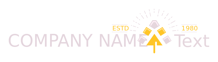 contractor logo arrow head with bricks